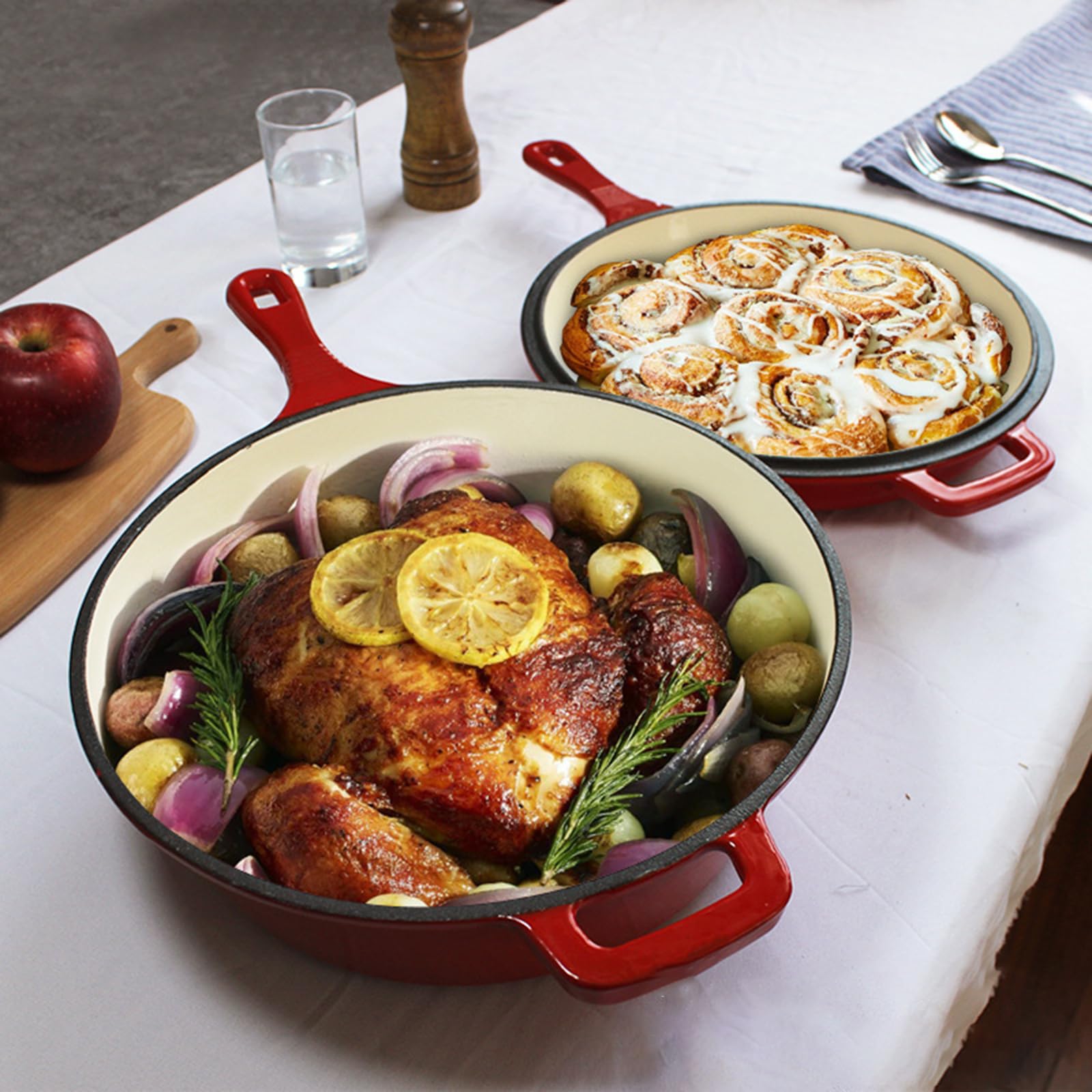 2 in1 geëmailleerde gietijzere - Dutch Oven Enamel recensie en prijs