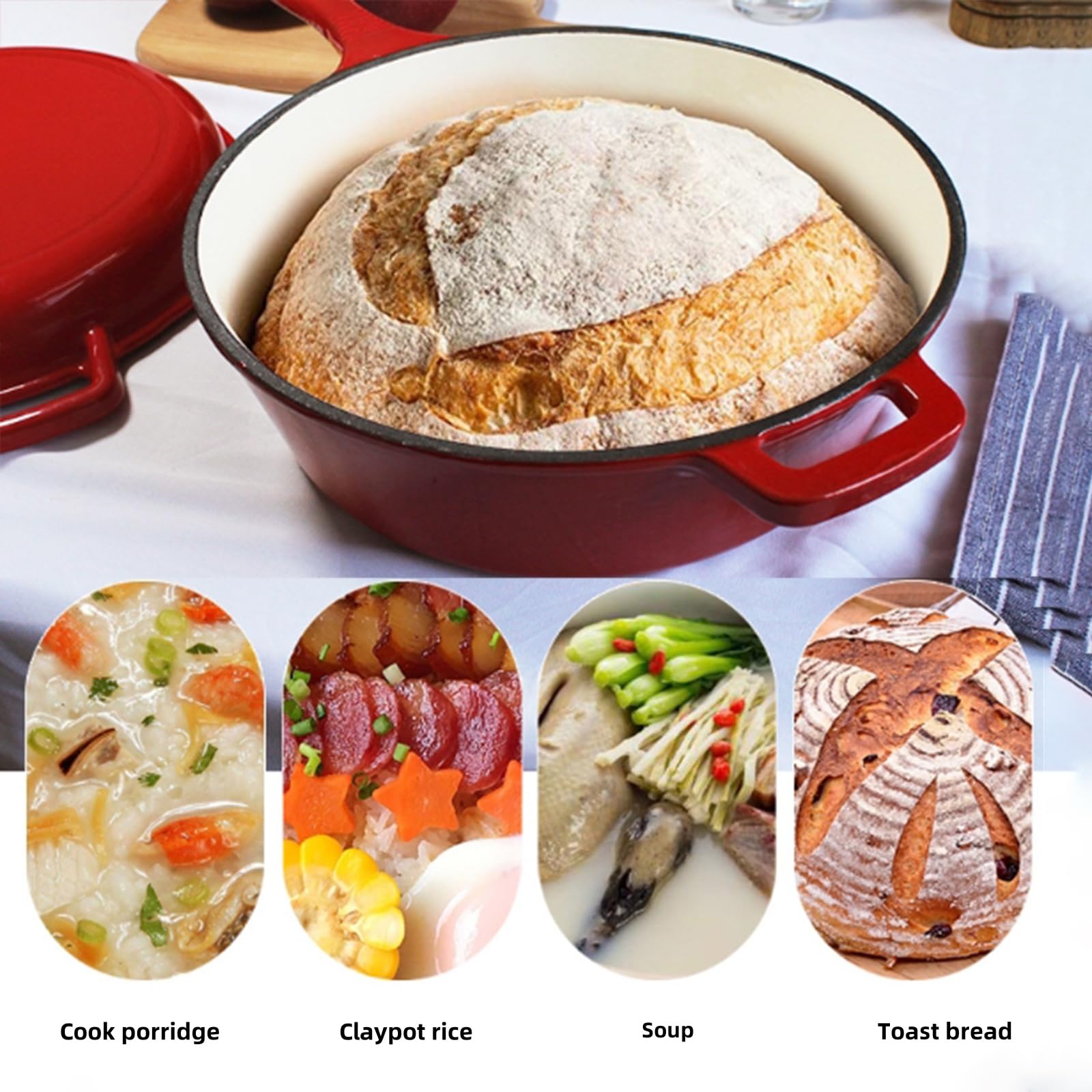 2 in1 geëmailleerde gietijzere - Dutch Oven Enamel recensie en prijs
