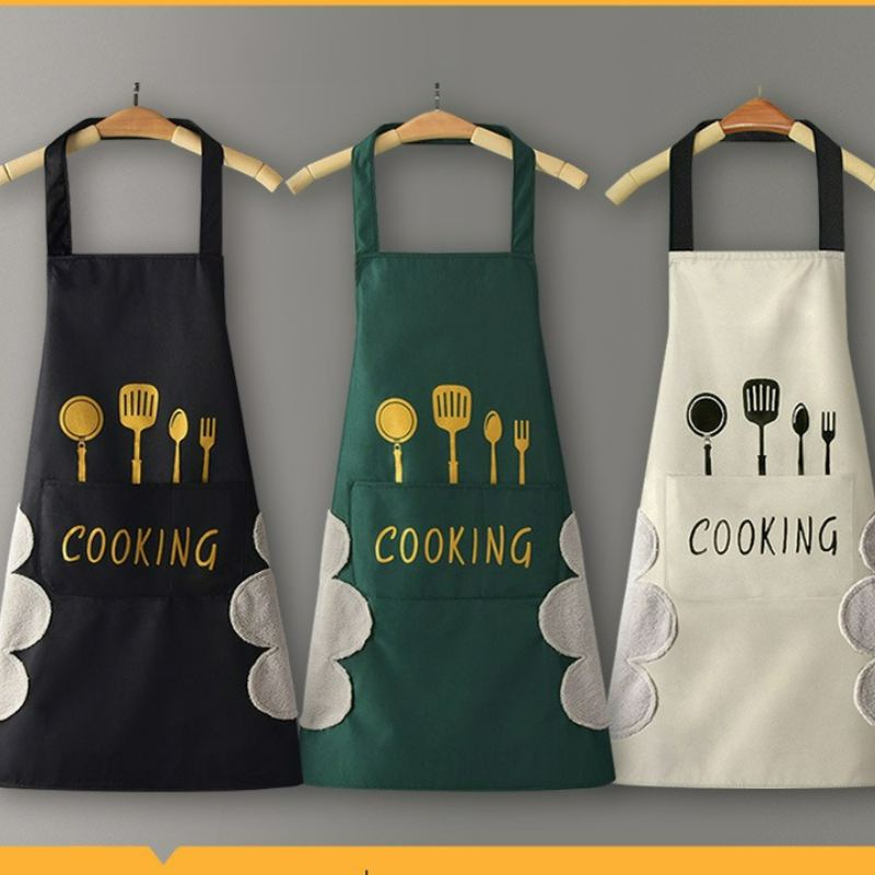 Aangepast logo PVC keukenschor - Home Cooking Oil Making Machine recensie en prijs