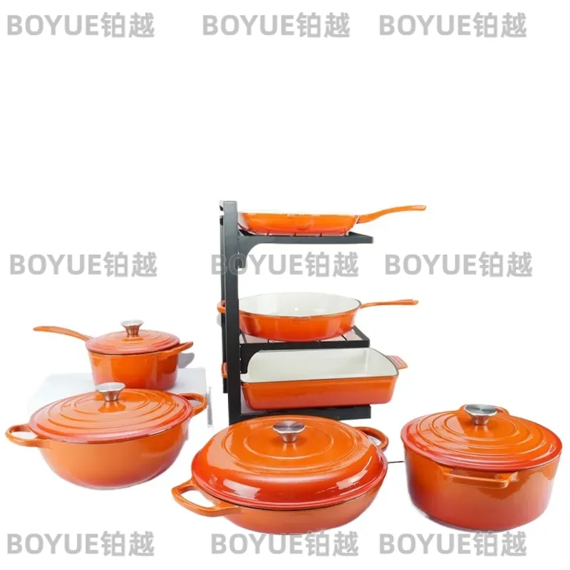 7-delige gietijzeren emaille k - Dutch Oven Enamel recensie en prijs